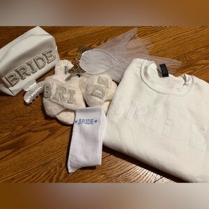 White 'Bride' Sweatshirt | SM + Accessories